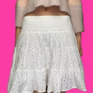 american eagle white flowy skirt